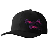 Scuba Diving Hat: Jellyfish Flexfit Cap - Pink/Purple - Front