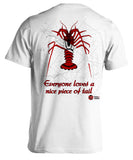 Scuba Diving Shirt: Lobster  White - Back