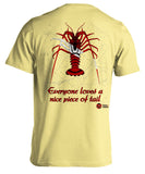 Scuba Diving Shirt: Lobster  Yellow - Back