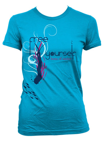 Free Yourself: Freediving Shirt - Turquoise