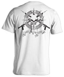 Spearfishing Shirt: Skull & Spearguns - Blue - Back 