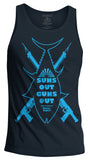 Suns Out Guns Out: Spearfishing Tank Top - Dark Gray