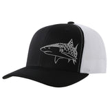 Tiger Shark Scuba Diving Trucker Cap - Black - Front