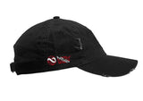 Scuba Diving Hat: Ripped Dive Flag Distressed Cap - Side