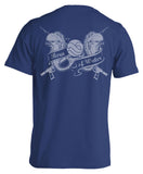 Vintage Mahi: Spearfishing Shirt - Cool Blue - Back 