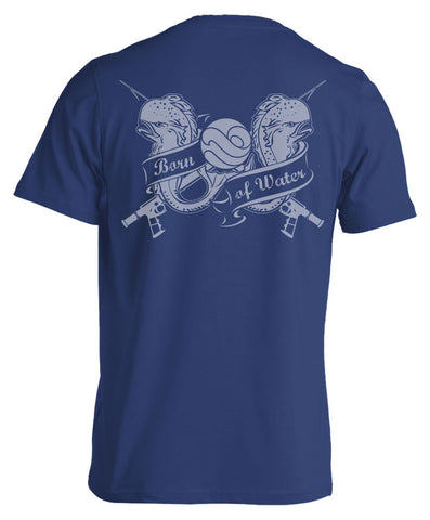 Vintage Mahi: Spearfishing Shirt - Cool Blue - Back 