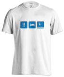 Wakeboard Shirt: Eat, Sleep, Wake - White